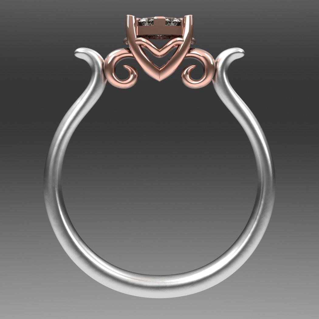 anel lotus quilate jóias ouro diamante a moda anéis 3D print model - Mito3D