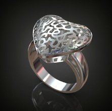 Ring Liebe Engagement Schmuck Gold Silber druckbar Diamant Juwel Hochzeit Weiß Sterling Mode Ringe 3d print model - Mito3D