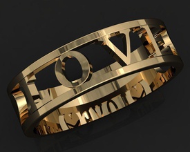 yüzük seviyorum takı mücevher üretme jewerlyring aşk lovering 3d print model - Mito3D