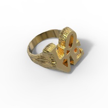 bague l'amour bijoux or imprimable sterling engagement argent anneaux bijou mode beauté 3d print model - Mito3D