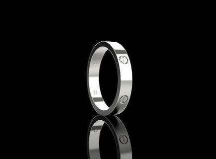 yüzük Aşk takı gümüş yazdırılabilir elmas düğün nişan moda platin beyaz mücevher Avrupalı Fransızca marka parmak altın yüzükler 3d print model - Mito3D