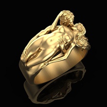 ring love caresses jewelry gold art silver printable sterling fashion jewellery jewel print girl romance rings 3d print model - Mito3D
