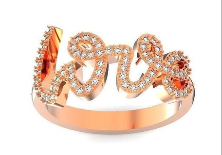 anillo amor tiffany diamantes 568 joyería joya oro diamante Boda compromiso brillante libra esterlina amar niña original clásico elegante moda anillos 3d print model - Mito3D