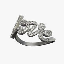 ring der Liebe Schmuck 3d Modell Juwel Kostüm gold Silber Platin Diamanten Kristalle - inlay glitter design Eleganz Dekoration Stil Mode Schönheit Ringe 3d print model - Mito3D