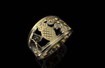 ring of glück schmuck eule sumbols gold silber platin druckbar mode schönheit cnc cncmachining 3d ringe 3d print model - Mito3D