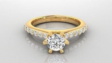 anillo m27 lujo hembra joya Boda joyería imprimible enganchar diamante oro brillante niña mujer Moda compromiso plata 3d print model - Mito3D