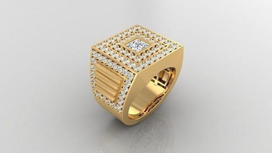 anel m2 masculino luxo gema joalheria moda jóia jóias ouro diamante lindo visivelmente luxuoso prata brilhante imprimível Projeto Casamento argolas 3d print model - Mito3D