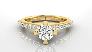 anillo m31 lujo hembra joya Boda joyería imprimible oro brillante diamante Moda belleza niña mujer 3d print model - Mito3D