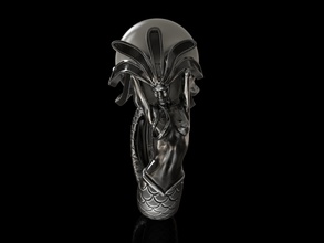 anillo de magerit sirena la joyería oro plata esculpir impresión los anillos 3d print model - Mito3D