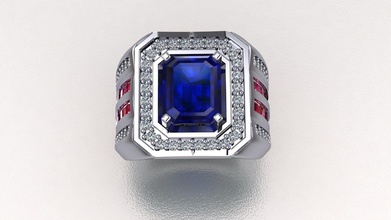 bague homme bijoux mariage gemme accessoire engagement mode or argent bijou platine diamant anneaux saphir beauté solitaire 3d print model - Mito3D