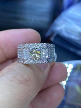 ring man fashion printable platinum silver gem diamond gold jewelry rings 3d print model - Mito3D