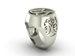 ring Mann Schmuck gold Silber Juwel diamond gem Hochzeit Platin Edelstein ruby kostbar engagement Saphir brillante genial Ringe Diamant-ring 3d print model - Mito3D
