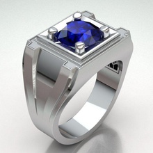 anillo de hombre la joyería piedras preciosas oro el diamante ringman piedra nacimiento personalizada gif blanco esmeralda zafiro ruby ring menbandring los anillos 3d print model - Mito3D