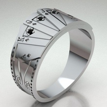 anillo de hombre la esmeralda zafiro ruby piedras preciosas oro joyería el diamante ringman piedra nacimiento personalizada gif los anillos 3d print model - Mito3D