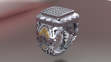 bague homme or bijoux argent bijou diamant mariage engagement gemme mode platine Collier engagem blanc saphir beauté 3d print model - Mito3D