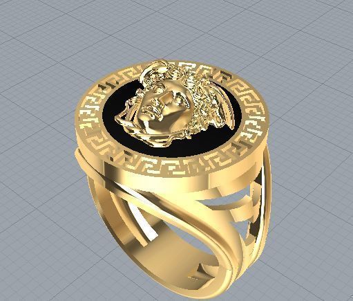 ring medusa gold silver jewelry luxury science rings 3D print model - Mito3D