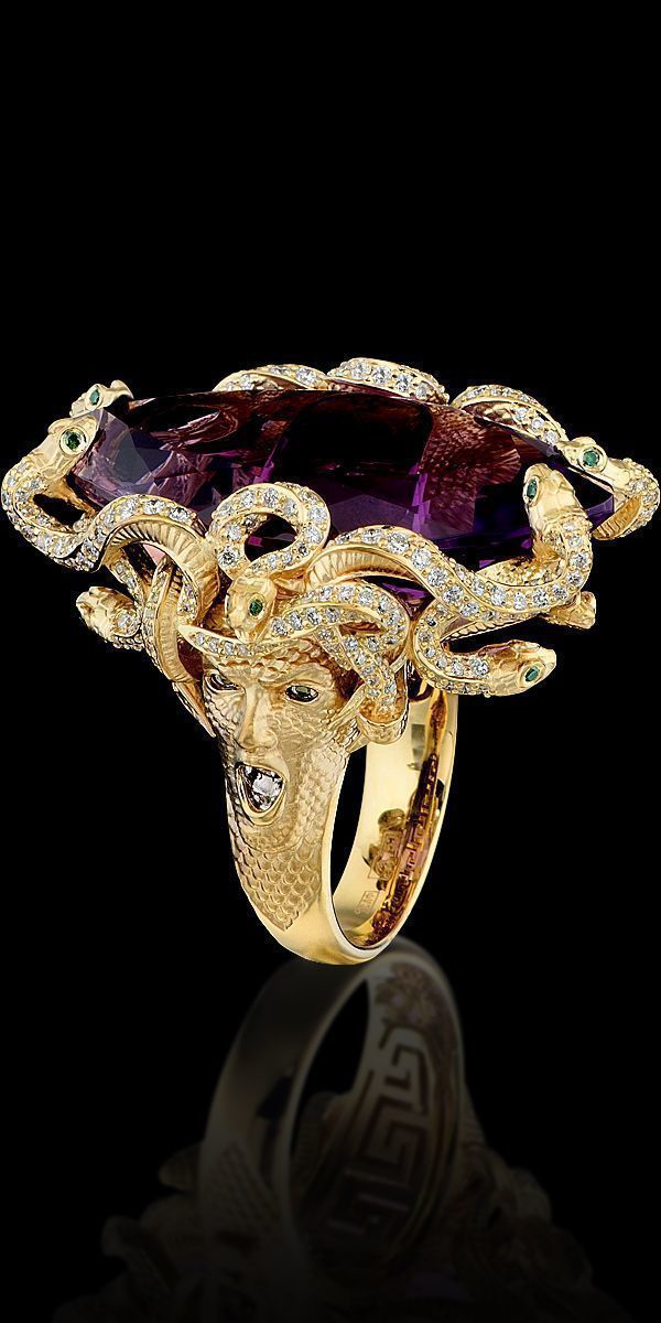 anillo medusa 10393 joya joyería oro anillos 3D print model - Mito3D