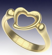 squillare melodia cuore leggero argento oro regalo amore stampabile sterlina gioielleria nozze fidanzamento moda bellezza forma anelli 3d print model - Mito3D