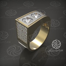 ring männer schmuck gold silber stereolithographie bijouterie druckbar juwel mode schönheit 3dprint schneiden ringe 3d print model - Mito3D