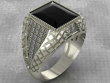bague Hommes bijoux imprimable platine argent gemme brillant or bijou mode beauté regarder anneaux luxe Rolex montre bracelet rubis 3d print model - Mito3D