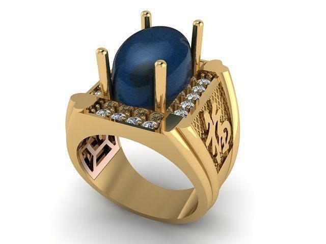 ring men diamond jewelry shining printable rings 3D print model - Mito3D
