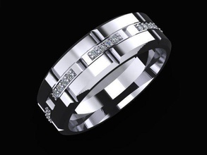 ring men jewelry gold silver diamond jewellery jewel wedding sterling fashion stone beauty rings 3d print model - Mito3D
