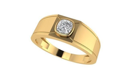 anel homens 18k Aproximadamente joalheria ouro precioso gema Casamento jóia diamante noivado luxo brilhando moda quilate 3d print model - Mito3D