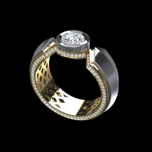 ring men black dimond 002 3d print model jewelry beauty brand challenge diamond engagement gem gold jewellery man platinum printable prototyping rings stl unisex wedding estet 3d print model - Mito3D