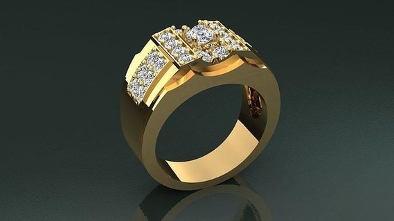 ring men d28 jewelry precious gem wedding gold luxury platinum engagement wealth carat printable diamond silver jewellery jewel rings brilliant 3d print model - Mito3D