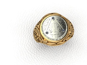 ring men jewish jewelry gold silver man jewel diamond jew evry hanukah menora chanuka hannuka hebrew channuka gem judaism rings 3d print model - Mito3D