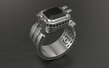 anel masculino argolas joalheria ouro moderno escaneado 3d modelos prata platina gema brilhante luxo noivado moda Saphire rubi realeza 3d print model - Mito3D