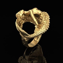 ring meerjungfrau schmuck mode sterling druckbar silber juwel gold kunst cnc ringe 3d print model - Mito3D