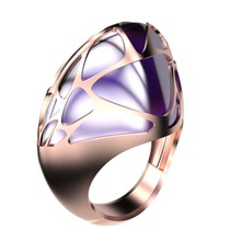ring mine colored gold edler schmuck halb juwelen juwel künstlerisch ringe 3d print model - Mito3D