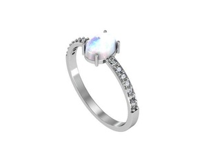 anillo minimalismo de diamante la joyería comprar 3d modelo brillante cad el elegante gem oro platino jewelryprint jewelrywax precioso printversion plata boda fresado los anillos 3d print model - Mito3D