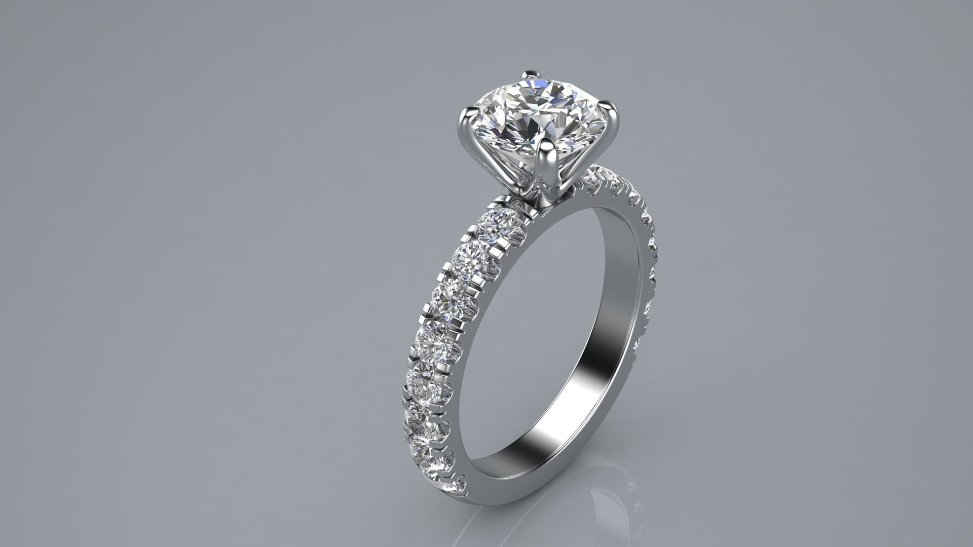 ring model jewelry jewellery cad 3d diamond rings 3D print model - Mito3D