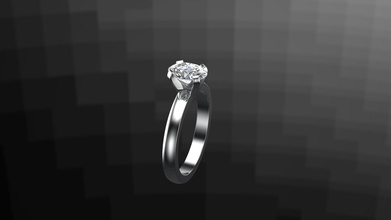 modèle d'anneau bijoux cad 3d de l'anneau le diamant l'engagement les anneaux 3d print model - Mito3D