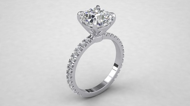 squillare modello solitario diamante fidanzamento gioielleria cad 3d anelli 3d print model - Mito3D