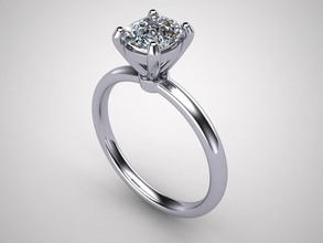 modelo de anillo la joyería 3d cad solitaire el diamante oro especial vástago los anillos 3d print model - Mito3D