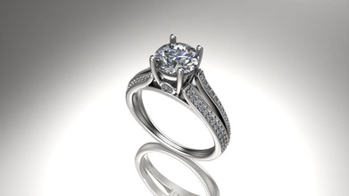 modello di anello gioielli 3d cad solitaire diamante oro gioiello gemma fidanzamento matrimonio anelli 3d print model - Mito3D