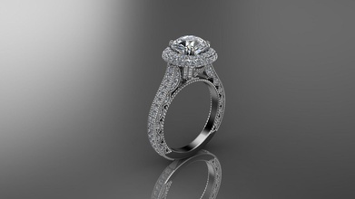 modello di anello gioielli cad diamante anelli 3d print model - Mito3D