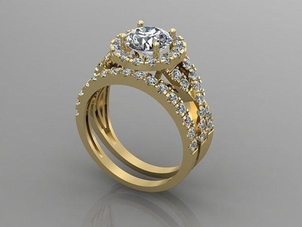 squillare modello 25 oro gioielleria argento stampabile diamante nozze sterlina collana brillante Fidanzamento moda bellezza engagement anelli 3d print model - Mito3D