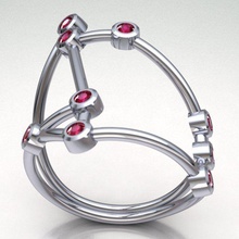 anel modelo 330 jóias brilhantes diamante de engagem o engajamento da forma gem ouro jóia printable anéis prata sterling casamento zodíaco constelação 3d print model - Mito3D