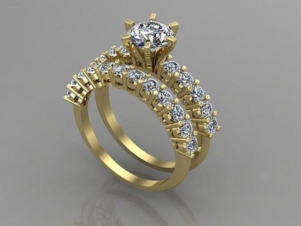 squillare modello 4 gioielleria platino lusso prezioso oro gemma nozze illustrazione splendente giro argento brillante moda sterlina diamante stampabile anelli 3d print model - Mito3D