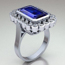 436 yüzük modeli parlak elmas nişan moda mücevher takı yazdırılabilir Gümüş sterling düğün gem altın yalnız 3d print model - Mito3D
