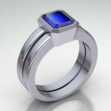 bague modèle 464 brillant le diamant en de l'engagement anneau mode joyau bijoux imprimable l'anneau les anneaux d'argent la livre sterling mariage gem or solitaires 3d print model - Mito3D