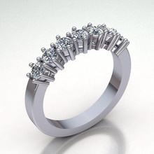 Ring Modell 492 brillant Diamant Engagement Mode Juwel Schmuck druckbar Ringe Silber Sterling Hochzeit Gold einsam 3d print model - Mito3D