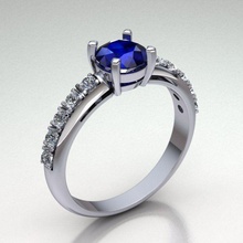 squillare modello 497 brillante diamante Fidanzamento moda gioiello gioielleria stampabile anelli argento sterlina nozze gemma oro solitario 3d print model - Mito3D