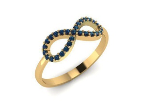 anello modello infinity stampa 3d gioielli infinito la stampante oro argento i diamanti crescita gioielliere di sesso femminile ragazza tiffany regalo anelli 3d print model - Mito3D