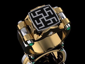 ring model symbol jewelry gold diamond emblem rings 3d print model - Mito3D