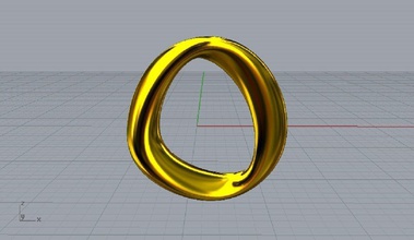 anello di moebius gioielli tore fidanzamento astratto anelli 3d print model - Mito3D